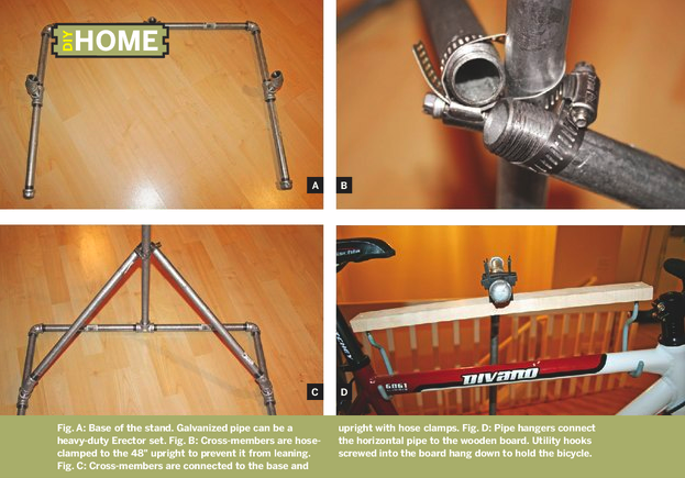 diy bike repair stand wood