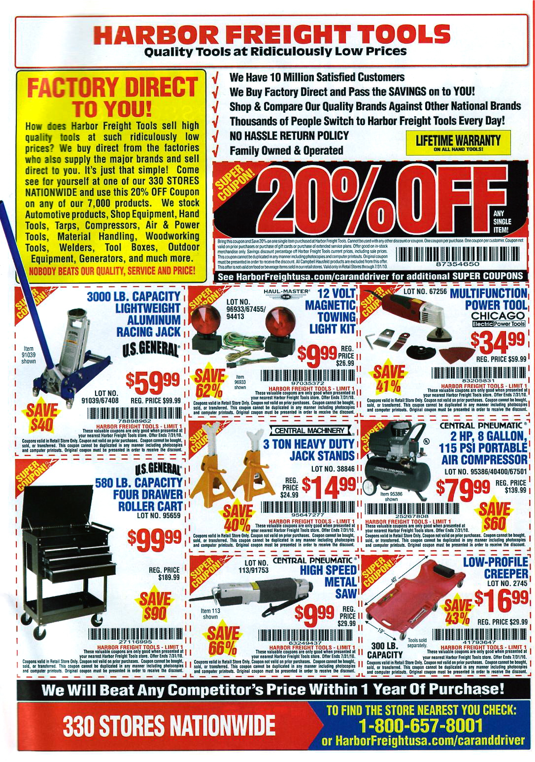 Harbor Freight Coupon Deals From Car And Driver Magazine Do It Projects Plans And How Tos