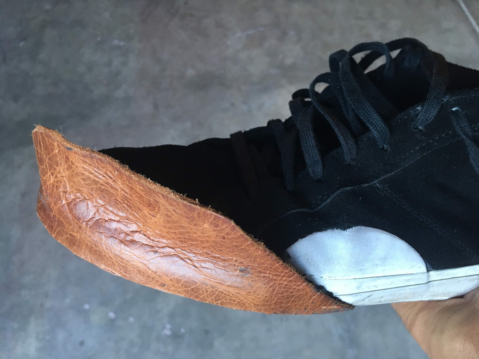 Fun with Shoe-Goo: Reinforcing Skate Sneakers With Leather Scraps — DO